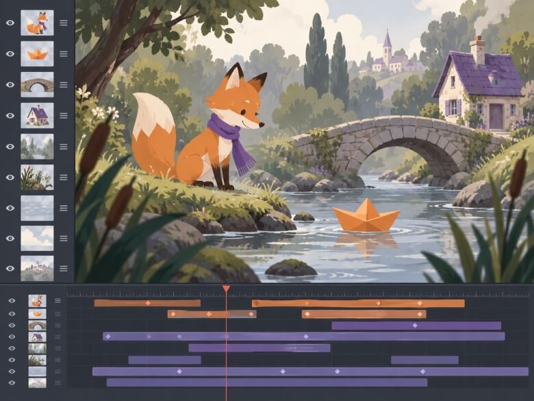 Анимация персонажей и сцен в Adobe Animate